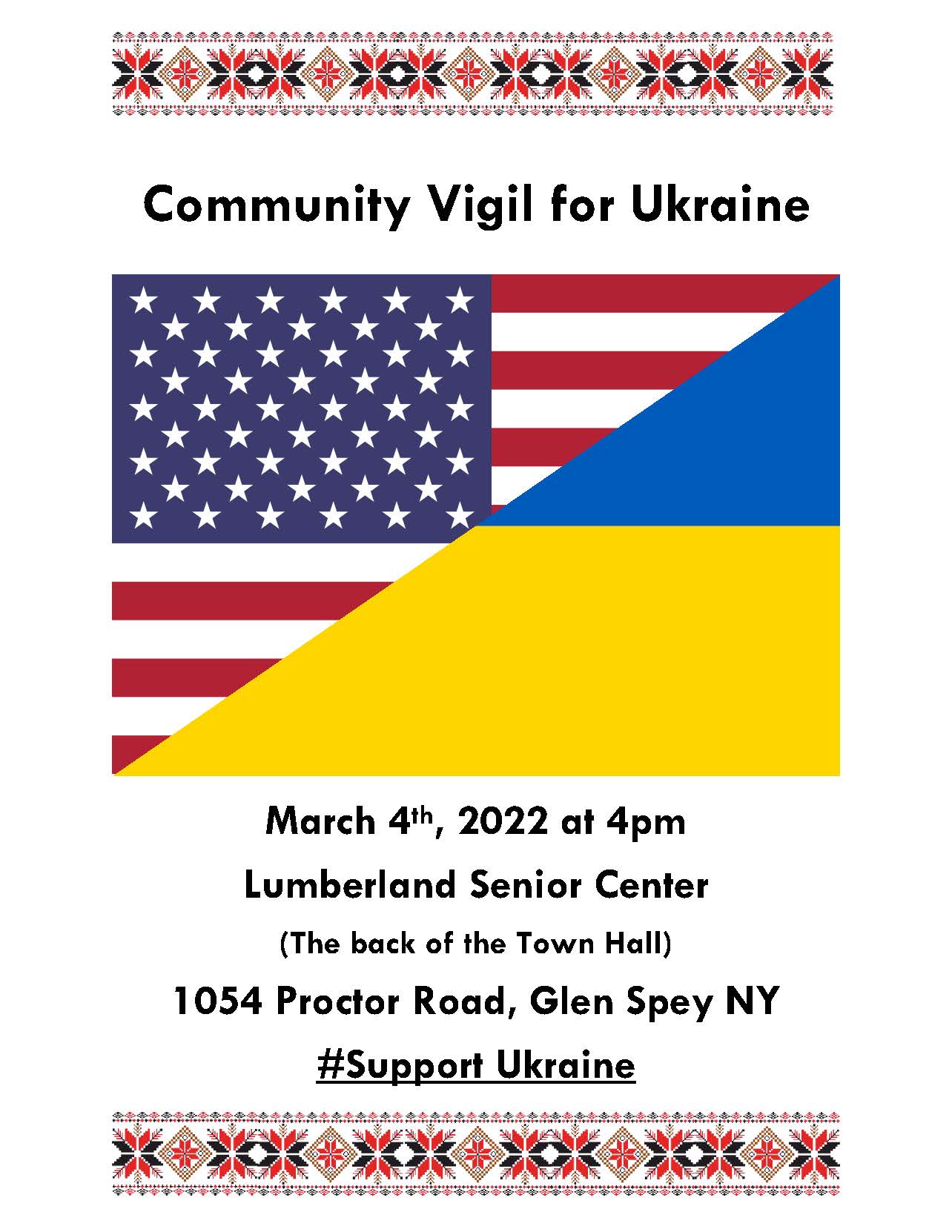 Community Vigil for Ukraine